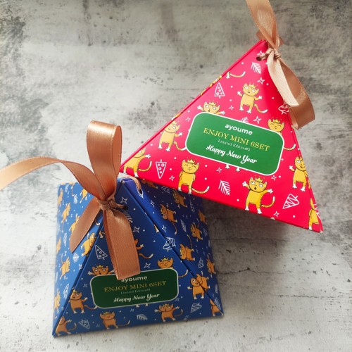 Подарочный набор с пирамидками в новогодней упаковке AYOUME Enjoy Mini 6Set   SET#1 (синий)