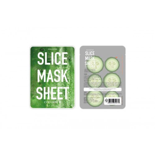 Маски-слайсы тканевые с экстрактом огурца KOCOSTAR Slice Mask Sheet Cucumber