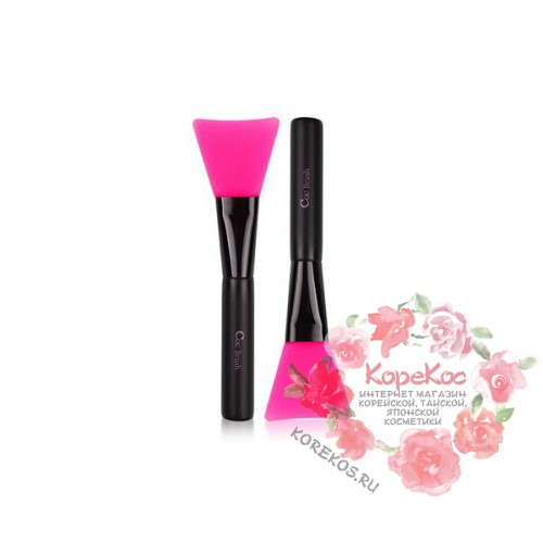 Розовая силиконовая кисть для удобного нанесения масок для лица Black Pink Pack Brush