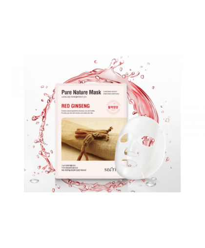Маска для лица тканевая Secriss Pure Nature Mask Pack- Red ginseng