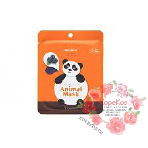 Маска для лица тканевая с экстрактом ежевики Berrisom Animal Mask Series Panda