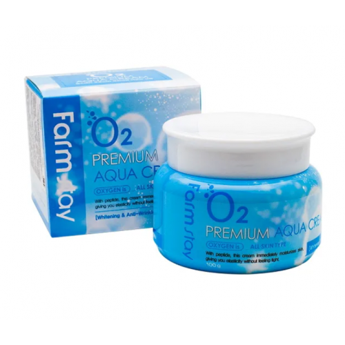 Увлажняющий крем с кислородом и пептидами FARMSTAY O2 Premium Aqua Cream