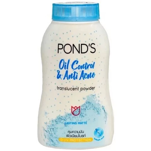 Минеральная рассыпчатая пудра для лица против жирности кожи и акне Oil Control & Anti Acite Powder Blue POND'S 
