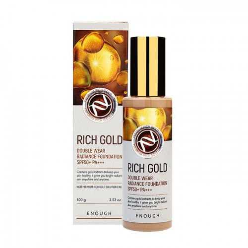 Тональная основа с золотом для сияния кожи ENOUGH Rich Gold Double Wear Radiance Foundation #21