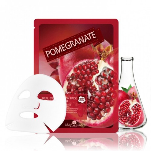 Маска для лица тканевая гранат Real Essence Pomegranate Mask Pack 