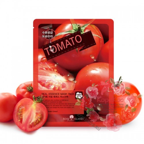 Маска для лица тканевая томат Real Essence Tomato Mask Pack