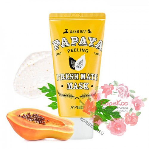 Маска очищающая для лица с папайей A'PIEU Fresh Mate Papaya Mask (Peeling)