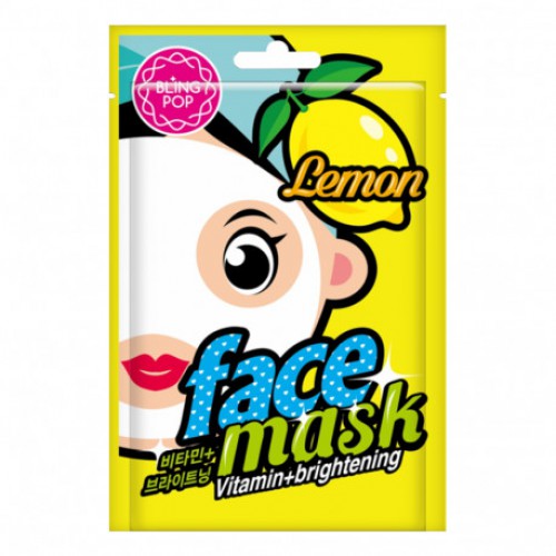 Маска для лица тканевая BLING POP Lemon Vitamin & Brightening Mask
