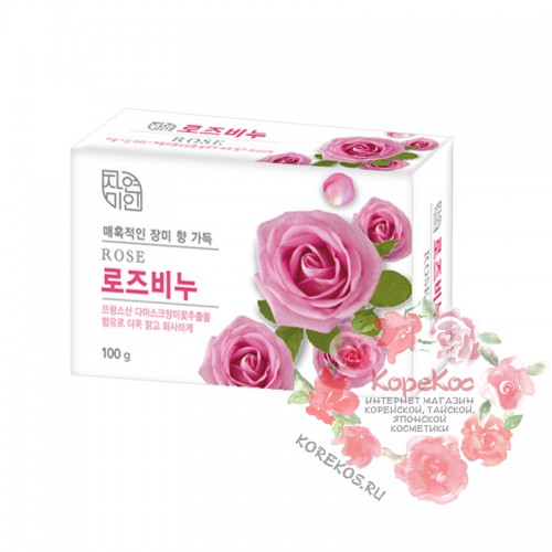 Мыло туалетное экстракт розы Rose Beauty Soap