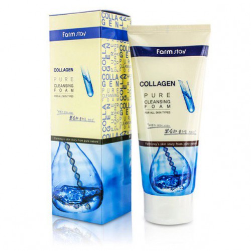 Коллагеновая пенка для умывания FarmStay Collagen Pure Cleansing Foam 