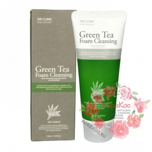Пенка для умывания зеленый чай Green Tea Foam Cleansing