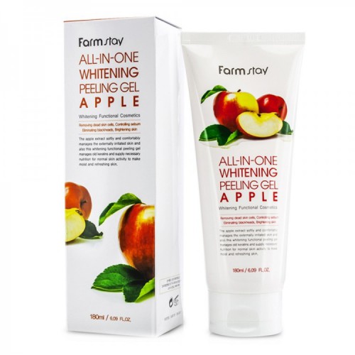  Пилинг-скатка c экстрактом яблока FarmStay All In One Whitening Peeling Gel Apple