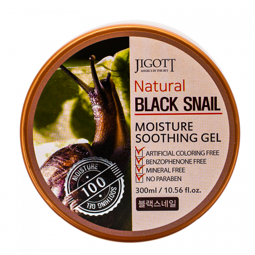Увлажняющий успокаивающий гель с муцином улитки JIGOTT Black Snail Moisture Soothing Gel 
