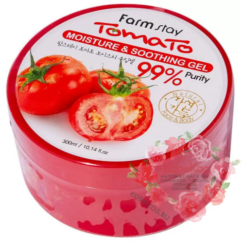  Гель увлажняющий успокаивающий с экстрактом томата FarmStay Tomato Moisture Soothing Gel