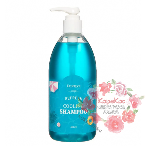 Освежающий шампунь с растительными экстрактами DEOPROCE Refresh Cooling Shampoo