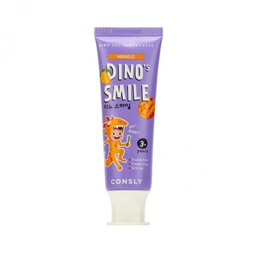 Паста зубная гелевая детская Consly Dino's Smile с ксилитом и вкусом манго